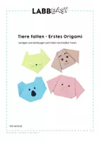 Vorschau - Mal- und Bastelvorlagen - Tiere falten - Erstes Origami - 8 süße Tiere - Seite 1