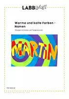 Vorschau - Arbeitsblätter - Warme und kalte Farben - Arbeiten mit Namen - Seite 1