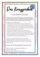 Vorschau - Poster - Das Kreuzzeichen in europäischen Sprachen - Poster - Seite 1