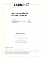 Vorschau - Arbeitsblätter - Warme und kalte Farben - Arbeiten mit Namen - Seite 2