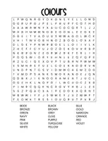 Vorschau - Arbeitsblätter - Word Search - Numbers & Colours ESL/EFL/Englisch - Seite 3