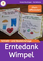 Vorschau - Arbeitsblätter - Erntedank - Wimpel - Eine gemeinsame Girlande als Dank für Gott als kooperatives Projekt - Deckblatt