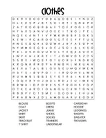 Vorschau - Arbeitsblätter - Word Search - Clothes ESL/EFL/Englisch - Seite 1