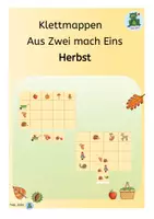 Vorschau - Bildkarten - Klettmappe nach Teacch Pränumerik - aus Zwei mach Eins - Deckblatt