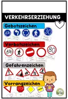 Vorschau - Arbeitsblätter - Verkehrserziehung - Gebots- Verbots- und Gefahren- und Vorrangzeichen - Deckblatt