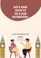 Vorschau - Arbeitsblätter - Dos and Don'ts in a Job Interview – Template - Deckblatt