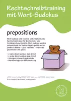 Vorschau - Spiele - Wortsudoku Englisch: prepositions - Deckblatt