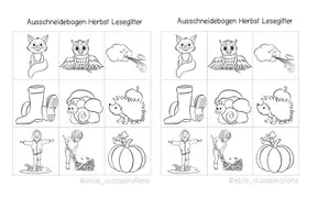 Vorschau - Arbeitsblätter - Lesegitter Herbst - Seite 2