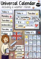 Vorschau - Poster - Universal Calendar & Weather Manager / Tafelkalender Englisch - Deckblatt