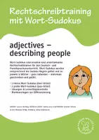 Vorschau - Spiele - Wortsudoku Englisch: adjectives - describing people - Deckblatt