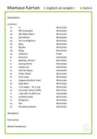 Vorschau - Arbeitsblätter - Miamaus Karten: Englisch ab Lernjahr 1 (Set A) - Deckblatt