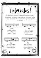Vista previa - Hojas de trabajo - 50 Fichas de Intervalos (2da–8va) – Teoría Musical - página 3