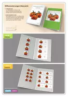 Vorschau - Stationenlernen - Materialpaket Klettmappen Halloween | Kürbisse zuordnen | Level 1 - 4 - Seite 3