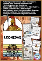 Vorschau - Arbeitsblätter - Antikes Griechenland Leonidas Flipbook für Grundschule und Geschichte Klasse 5 - Seite 1