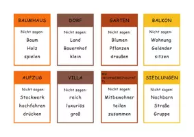 Vorschau - Spiele - Wörter beschreiben zum Thema Wohnen mit 16 Begriffen - Seite 1