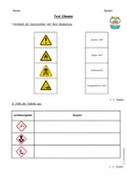 Vorschau - Test - 🧪 Chemieunterricht starten – Differenzierter Einstiegstest zu Gefahrenzeichen & Laborgeräten - Deckblatt