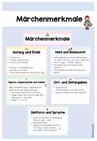 Vorschau - Poster - Märchenmerkmale Tafelmaterial - Deckblatt