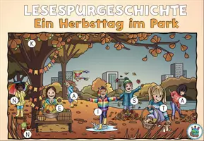 Vorschau - Arbeitsblätter - Lesespurgeschichte "Ein Herbsttag im Park" DaZ / DaF / Deutsch - Seite 1