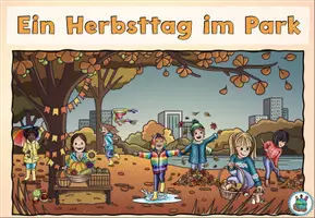 Vorschau - Arbeitsblätter - Lesespurgeschichte "Ein Herbsttag im Park" DaZ / DaF / Deutsch - Seite 2