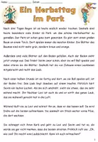 Vorschau - Text - Lesetext " Ein Herbsttag im Park" DaZ / DaF / Deutsch - Seite 1
