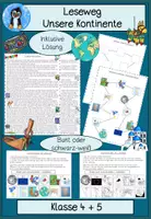 Vorschau - Arbeitsblätter - Kontinente - Deckblatt
