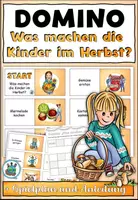 Vorschau - Spiele - Domino "Was machen die Kinder im Herbst?" plus Version für den Anybook Reader - DaZ / DaF / Deutsch - Deckblatt