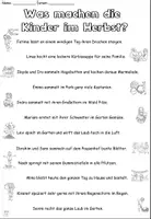 Vorschau - Arbeitsblätter - Sätze und Lückentext "Was machen die Kinder im Herbst?" DaZ / DaF / Deutsch - Seite 2
