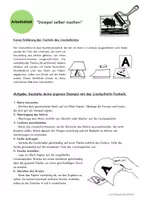 Vorschau - Arbeitsblätter - Gestaltungstechniken Stempel und Schablonen mit Linolschnitt -Materialpaket - Deckblatt
