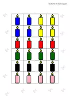 Vorschau - Arbeitsblätter - Klettmappe/ Arbeitsmappe "Bunte Kerzen" (Farben zuordnen, Weihnachten) TEACCH - Seite 3