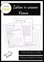 Vorschau - Arbeitsblätter - Zahlen in unserer Klasse - Mathematik - Umfragen - Deckblatt