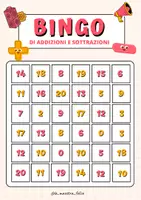 anteprima - Esercizi - Bingo di addizioni e sottrazioni - Pagina di copertina