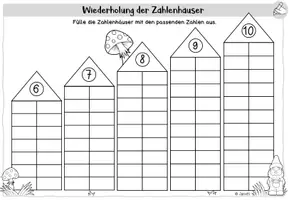 Vorschau - Arbeitsblätter - Übungsblätter: Die Zahlenhäuser (Wiederholung) - Seite 2