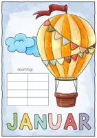 Vorschau - Mal- und Bastelvorlagen - Geburtstagskalender - Heißluftballons Poster (3 Versionen) - Seite 3
