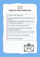 Vorschau - Poster - Checklist for Writing a Good Email - Deckblatt