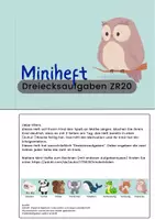 Vorschau - Arbeitsblätter - tierisches Miniheft Rechendreiecke ZR20 (Klasse 1) - Deckblatt
