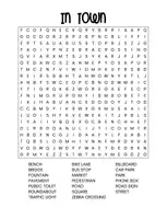 Vorschau - Arbeitsblätter - Word Search - Means of Transport and In Town ESL/EFL/Englisch - Seite 3