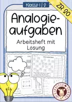 Vorschau - Unterrichtsreihen - Analogieaufgaben Arbeitsheft ZR 20 – Addition & Subtraktion verstehen (Mathe Klasse 1/2, differenziert) - Deckblatt