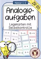 Vorschau - Unterrichtsreihen - Analogieaufgaben ZR 20 - Legekarten - Deckblatt