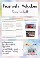 Vorschau - Arbeitsblätter - Aufgabenbereiche der Feuerwehr (mit Tippkarten) - Deckblatt