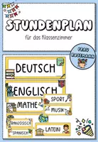 Vorschau - Poster - Stundenplan für dein Klassenzimmer! // gelb - Deckblatt