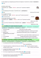 Aperçu - Feuilles d'exercices - Grammaire et vocabulaire - Les QUANTITÉS (FLE A2) - Page 1