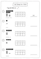Vorschau - Arbeitsblätter - Zahlraumerweiterung 1000: erste Arbeitsblätter mit Dienes-Darstellung - Seite 2