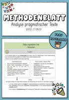 Vorschau - Arbeitsblätter - Analyse pragmatischer Texte // METHODENBLATT! // Q1/Q2 // GK/LK - Deckblatt