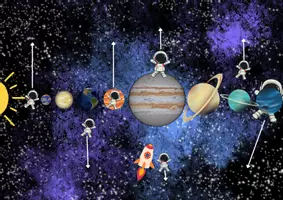 Vorschau - Spiele - Prepositions/Planets - Klettmaterial - Seite 2