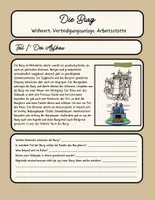 Vorschau - Arbeitsblätter - Die Burg im Mittelalter - Deckblatt