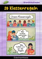 Vorschau - Poster - 20 Klassenregeln - Eidechse für die Eidechsenklasse (Grundschule) - Seite 1