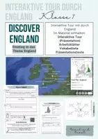 Vorschau - Arbeitsblätter - Einstieg England Interaktive tour Unit 1 - Discover England - Deckblatt