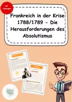 Vorschau - Arbeitsblätter - Frankreich in der Krise - Deckblatt