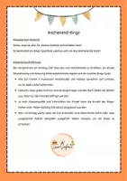 Vorschau - Arbeitsblätter - Wochenend-Bingo für Erzählungen im Morgenkreis - Seite 1