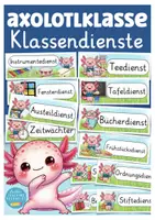 Vorschau - Lehrpläne/Lehrermaterial - Axolotlklasse Klassendienste Klassentier Axolotl - Deckblatt